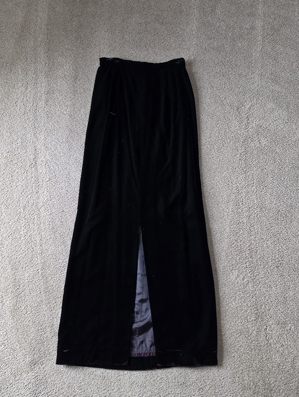 Vintage Mignon Paris New Tork Union Made Formal Velvet Skirt with Front Split